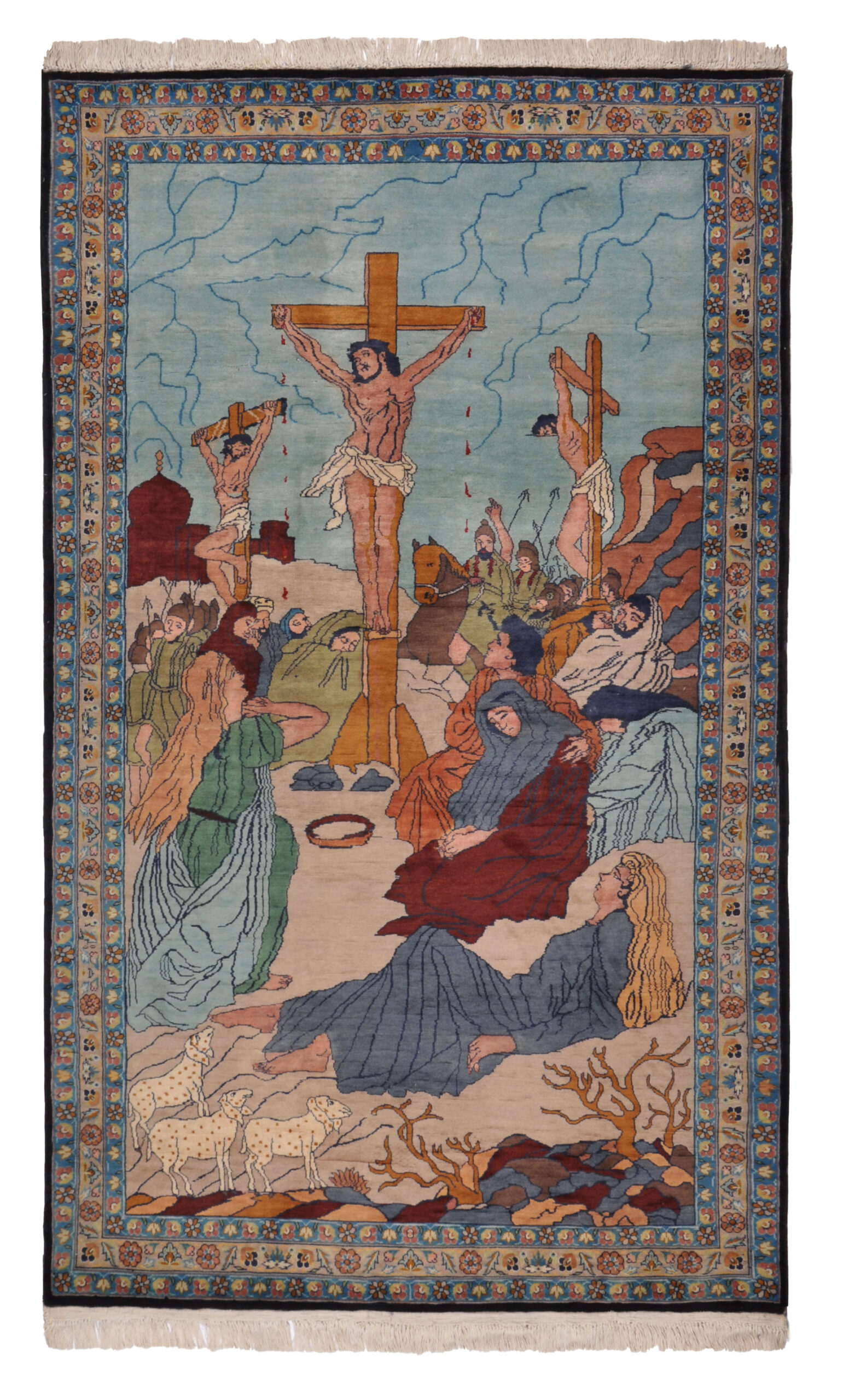 FIGURAL JESUS - PAKISTAN EXCLUSIVE HANDKNOTTED CARPET 137 x 228 cm