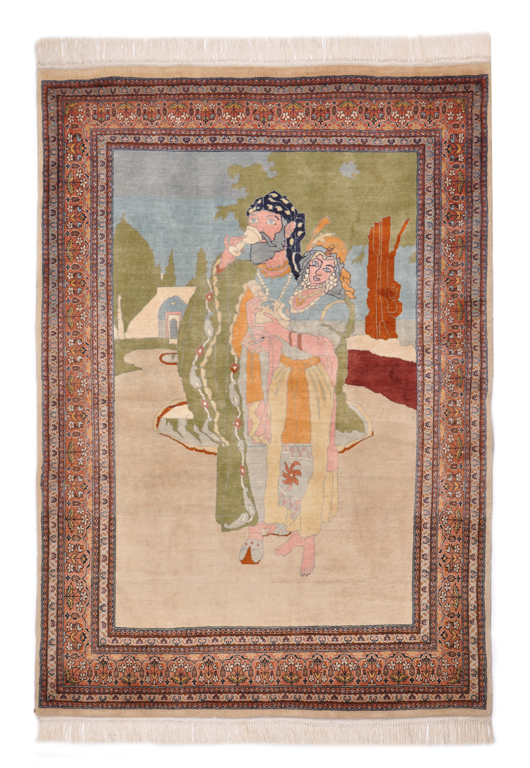 OMAR KHAYAM - PAKISTAN EXCLUSIVE HANDKNOTTED CARPET 123 x 177 cm