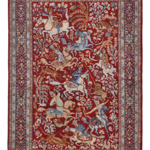 HUNTING - INDIAN EXCLUSIVE HANDKNOTTED CARPET 121 x 177 cm