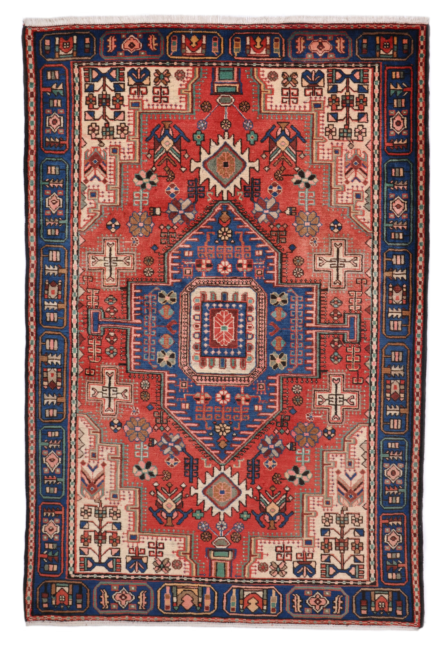 HAMADAN - PERSIAN NOMADIC / TRIBAL HANDKNOTTED CARPET 134 x 200 cm