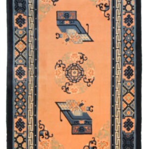 CHINA - TRADITIONAL / ANTIQUE FINISH HANDKNOTTED CARPET 91 x 152 cm