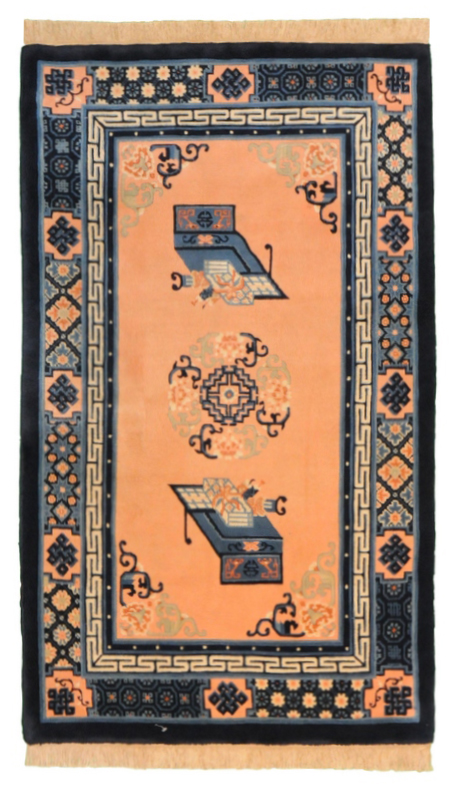 CHINA - TRADITIONAL / ANTIQUE FINISH HANDKNOTTED CARPET 91 x 152 cm