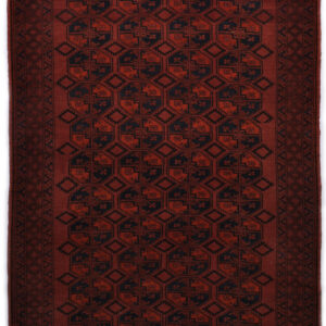 TURKMAN - AFGHAN TRADITIONAL HANDKNOTTED CARPET 140 x 182 cm