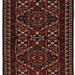 KARGAI - AFGHAN TRADITIONAL HANDKNOTTED CARPET 140 x 180 cm