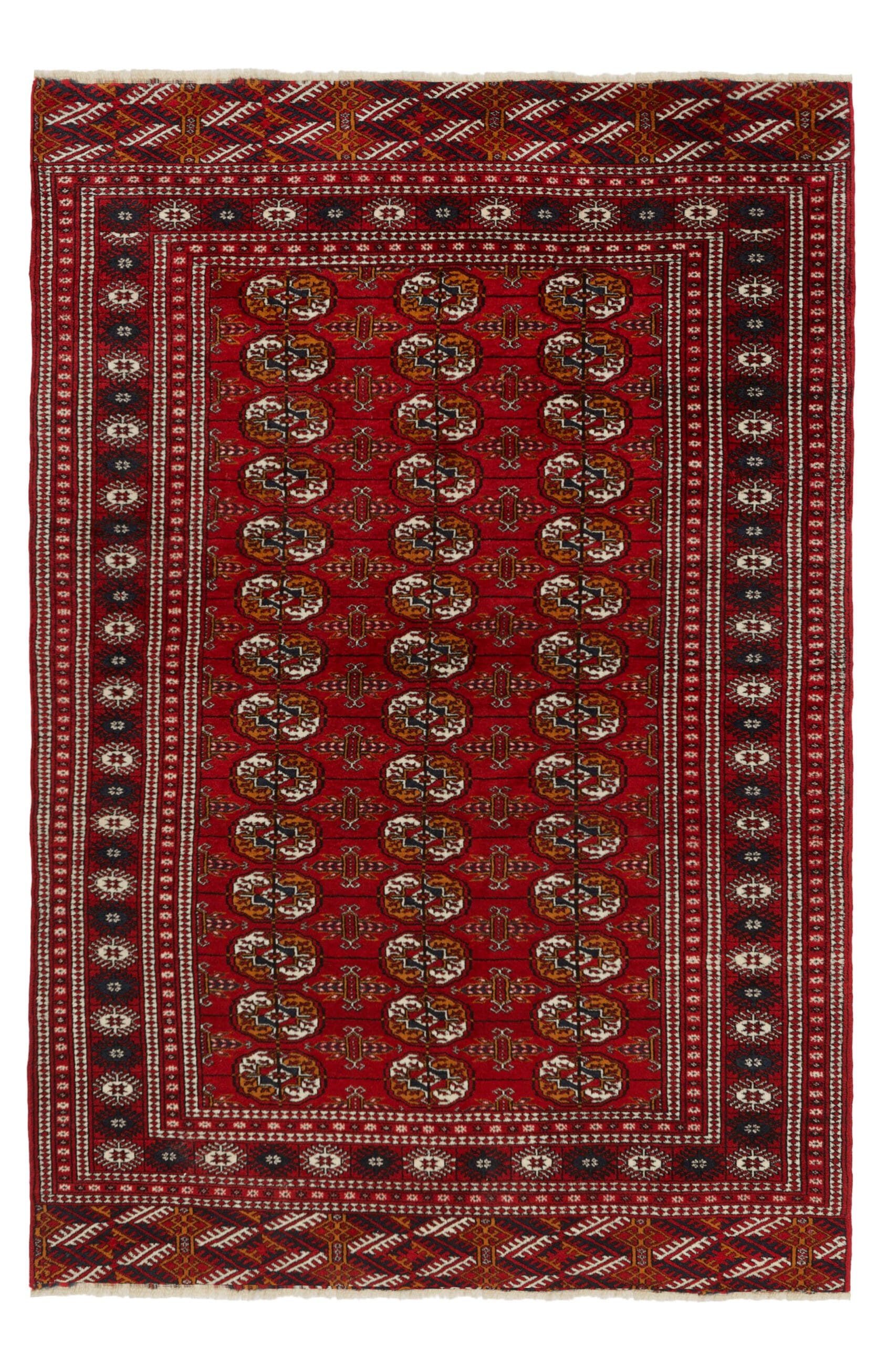 BOKHARA - OLD - ORIENTAL HANDKNOTTED CARPET 128 x 188 cm