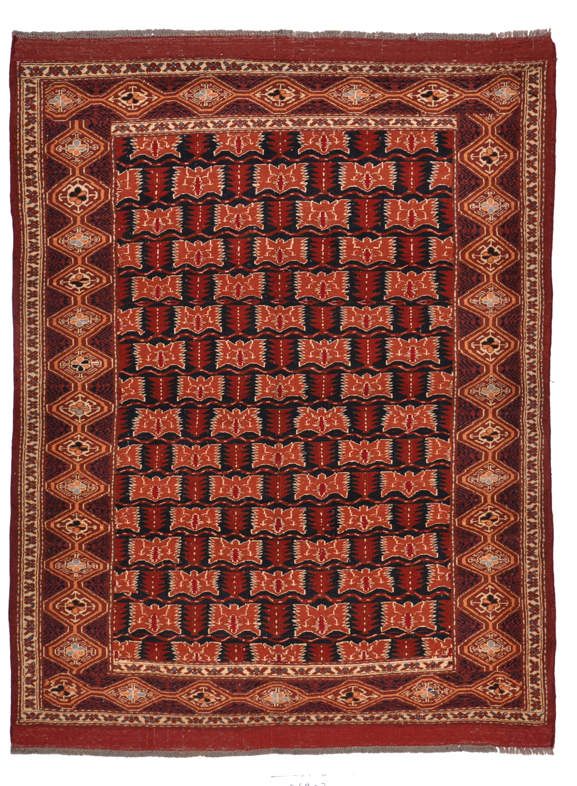 KARGAI - PAKISTAN TRADITIONAL HANDKNOTTED CARPET 135 x 170 cm