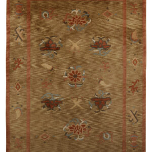 TIBET,CHINA - TRADITIONAL / ANTIQUE FINISH HANDKNOTTED CARPET 169 x 246 cm