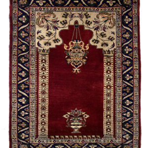 PRAYER RUG (JANAMAZ) - PAKISTAN EXCLUSIVE HANDKNOTTED CARPET 76 x 97 cm