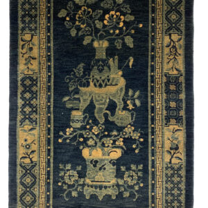 CHINA - TRADITIONAL / ANTIQUE FINISH HANDKNOTTED CARPET 95 x 161 cm