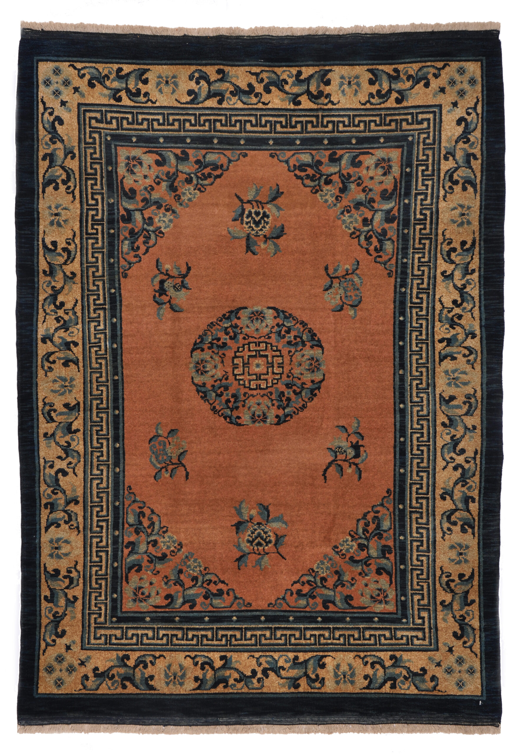 CHINA A/F - TRADITIONAL / ANTIQUE FINISH HANDKNOTTED CARPET 140 x 198 cm