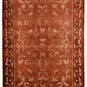 TIBET,CHINA - TRADITIONAL / ANTIQUE FINISH HANDKNOTTED CARPET 168 x 244 cm