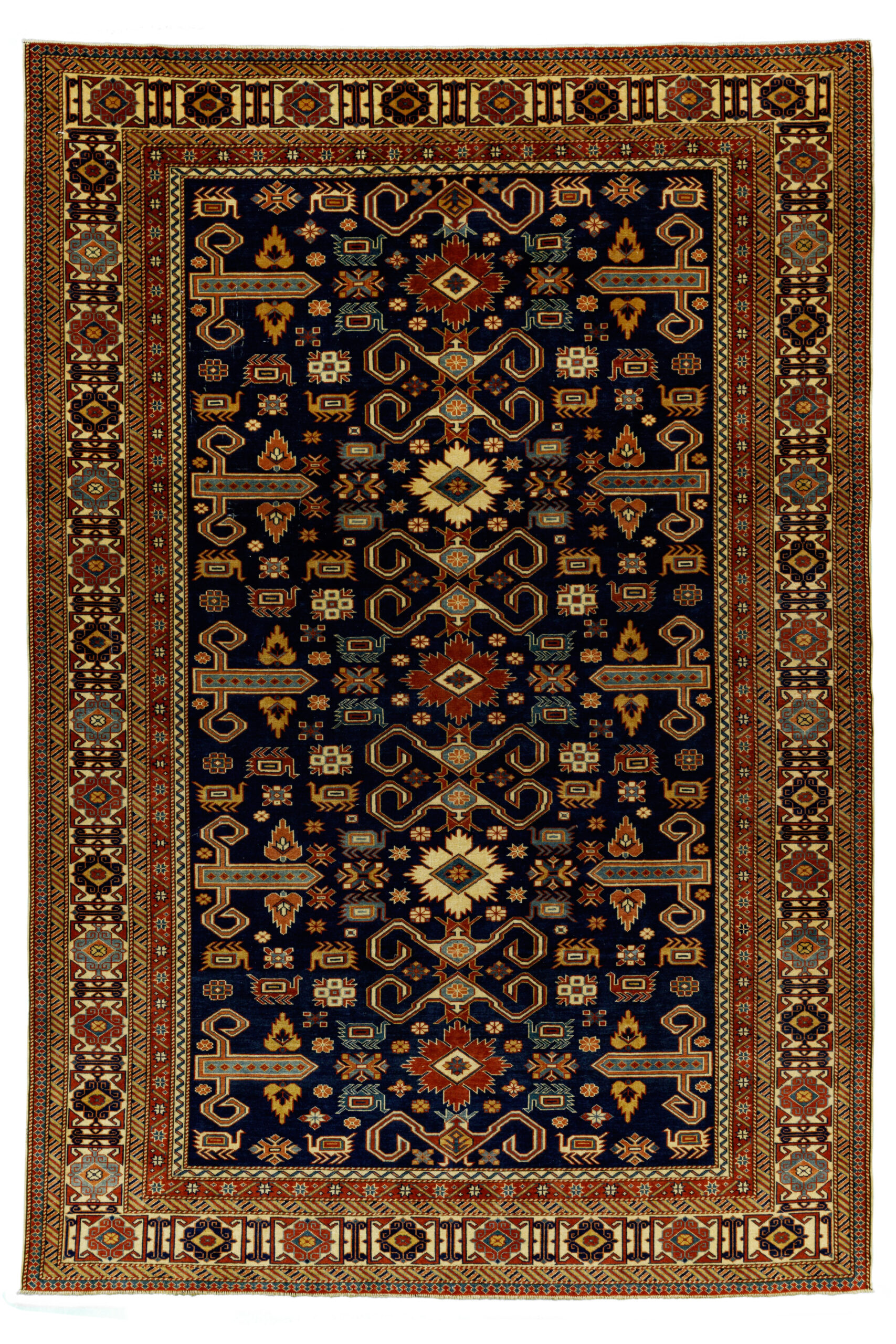 SHIRVAN - CAUCASIAN / TURKEY HANDKNOTTED CARPET 197 x 292 cm