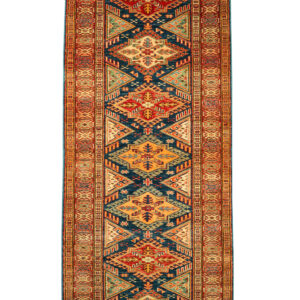 KAZAK - AFGHAN EXCLUSIVE HANDKNOTTED CARPET 81 x 309 cm