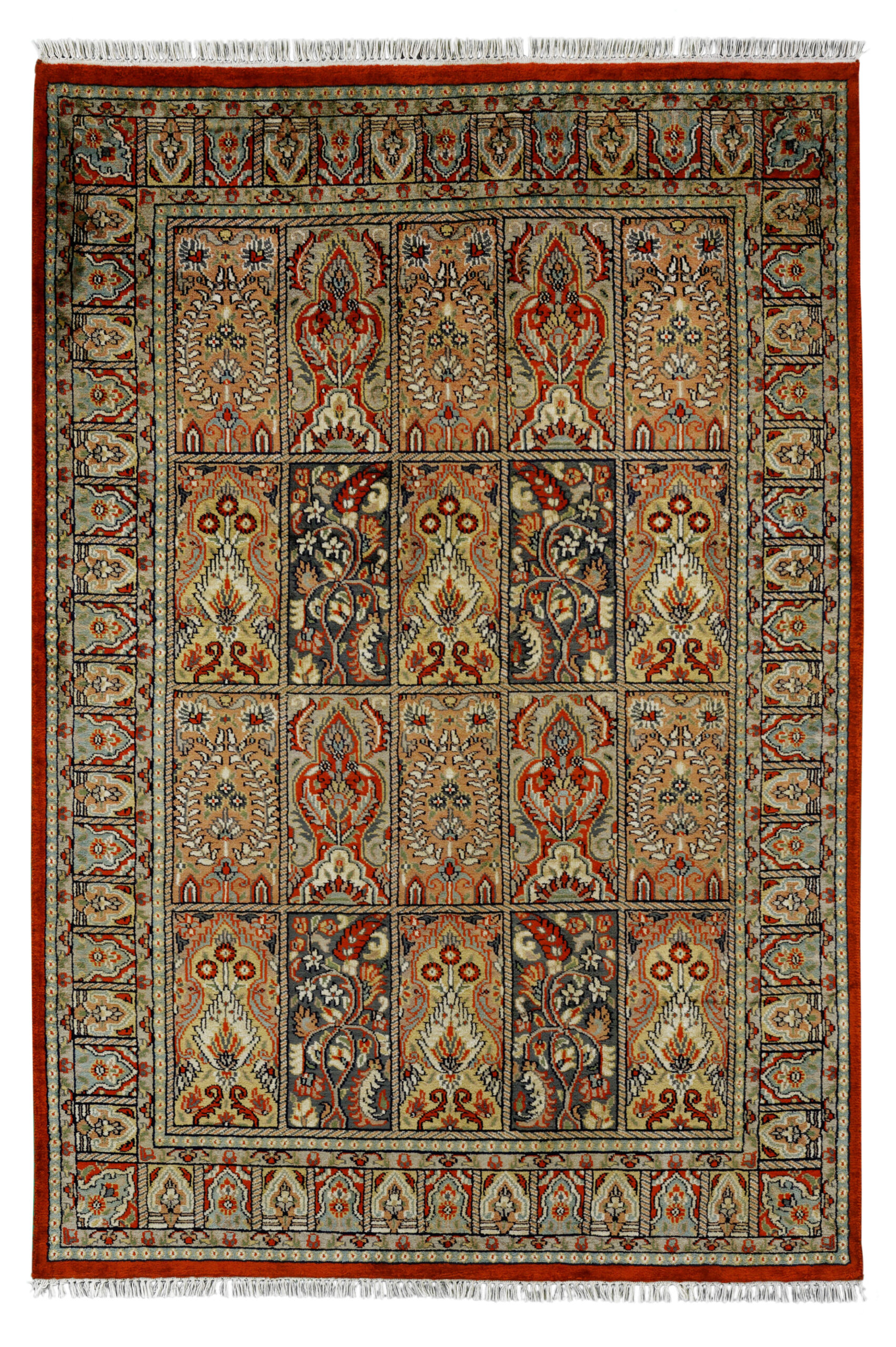BAKHTIARI - INDIAN TRADITIONAL HANDKNOTTED CARPET 153 x 221 cm