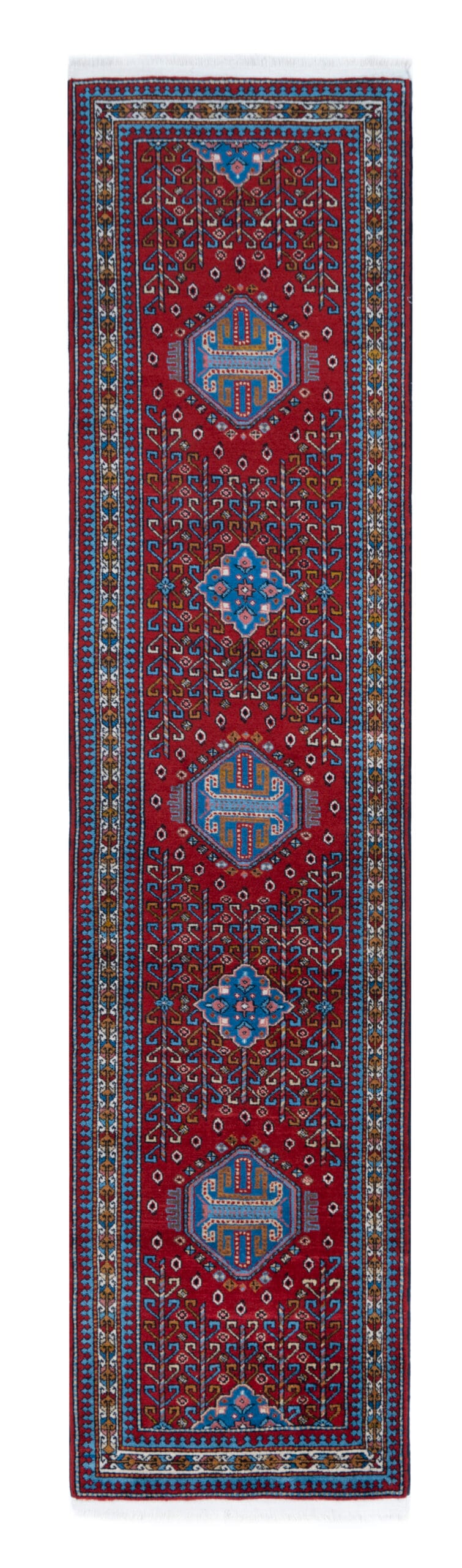 CAUCASIAN - ORIENTAL HANDKNOTTED CARPET 74 x 305 cm