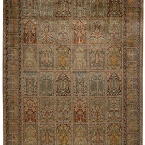 GHOM 100% SILK - ORIENTAL HANDKNOTTED CARPET 216 x 310 cm