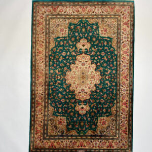 GHOM 100% Silk - PERSIAN URBAN / EXCLUSIVE HANDKNOTTED CARPET 100 x 147 cm