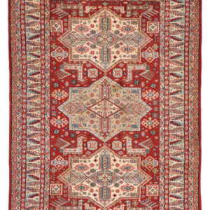 CAUCASIAN - INDIAN TRADITIONAL HANDKNOTTED CARPET 123 x 181 cm