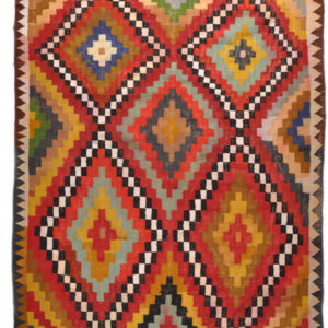 KELIM - OLD HANDWOVEN KELIM 195 x 280 cm