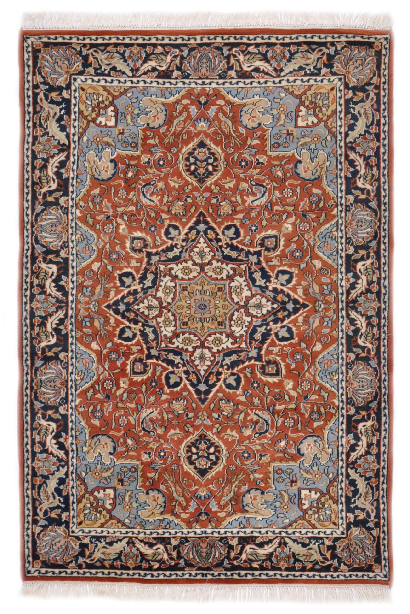 MEDALLION - ORIENTAL HANDKNOTTED CARPET 125 x 186 cm
