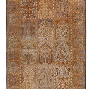 KASHMIR 100% SILK - ORIENTAL HANDKNOTTED CARPET 123 x 194 cm