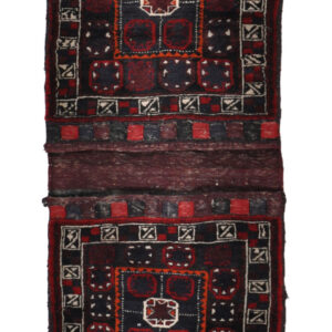 BAG - OLD - AFGHAN TRADITIONAL HANDKNOTTED CARPET 63 x 100 cm