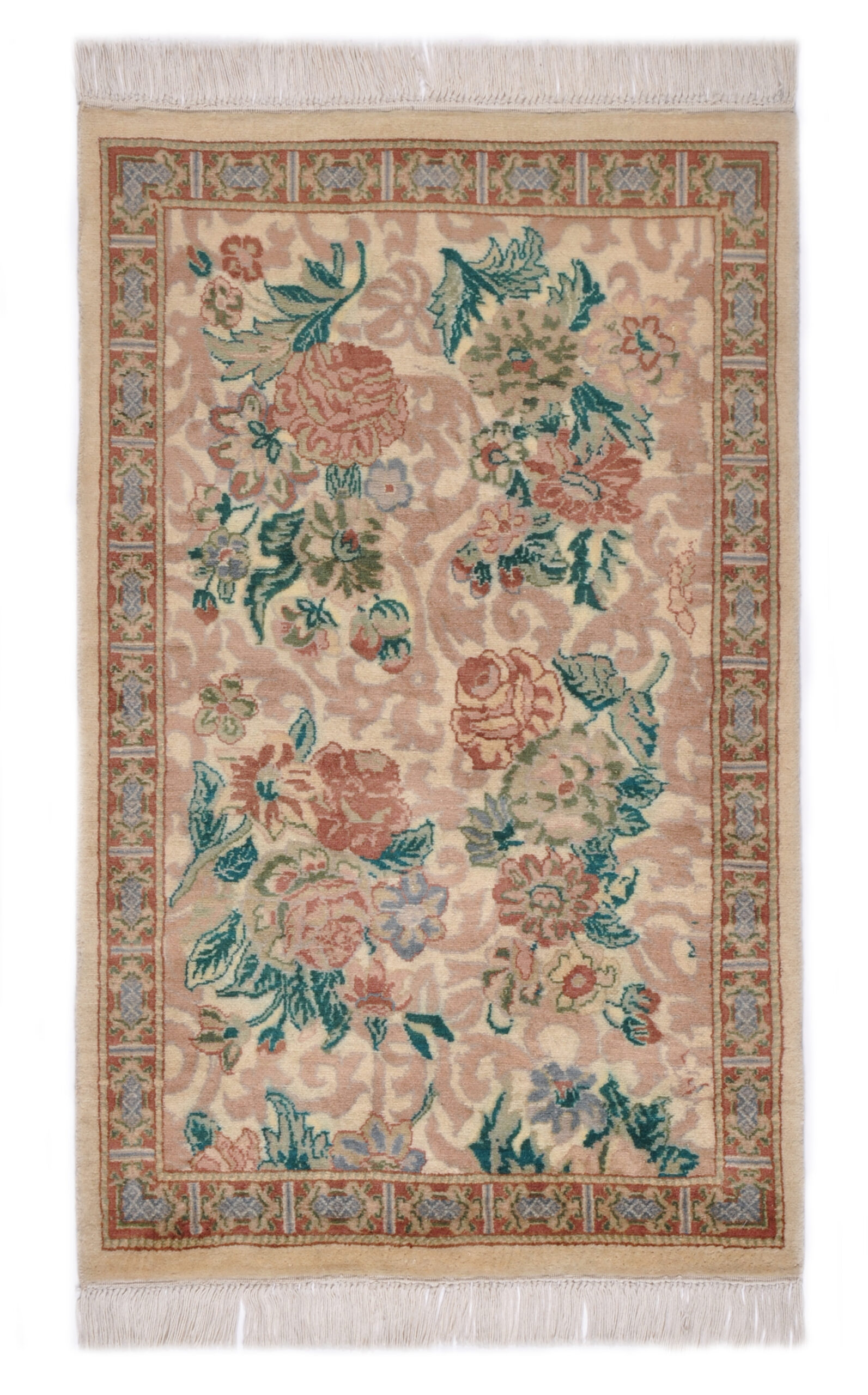SAROUGH - PAKISTAN TRADITIONAL HANDKNOTTED CARPET 62 x 94 cm