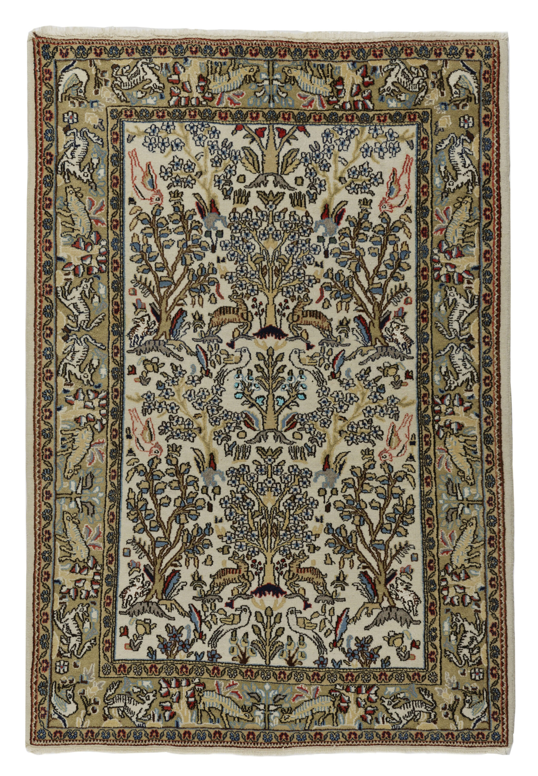 GHOM SILK TOUCH - ORIENTAL HANDKNOTTED CARPET 103 x 149 cm