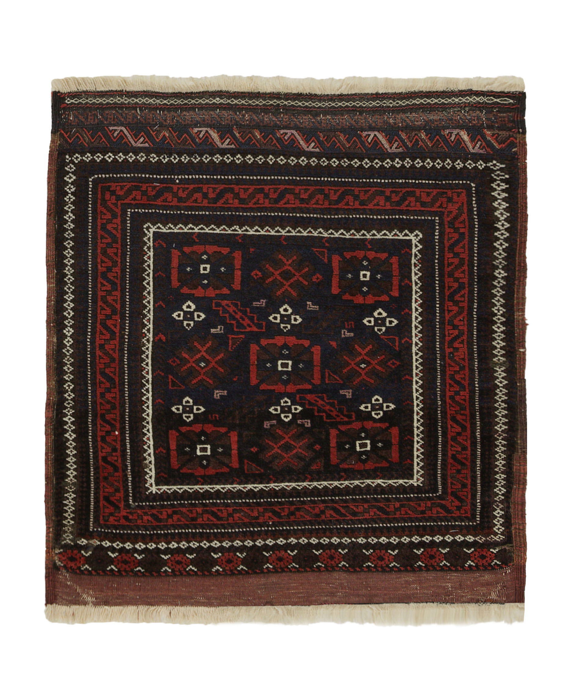 BELUCH - ANTIQUE - ORIENTAL HANDKNOTTED CARPET 72 x 75 cm